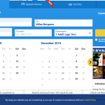 اختيار تاريخ رحلة الذهاب والعودة