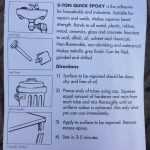 تعليمات لاصق إيبكوسي